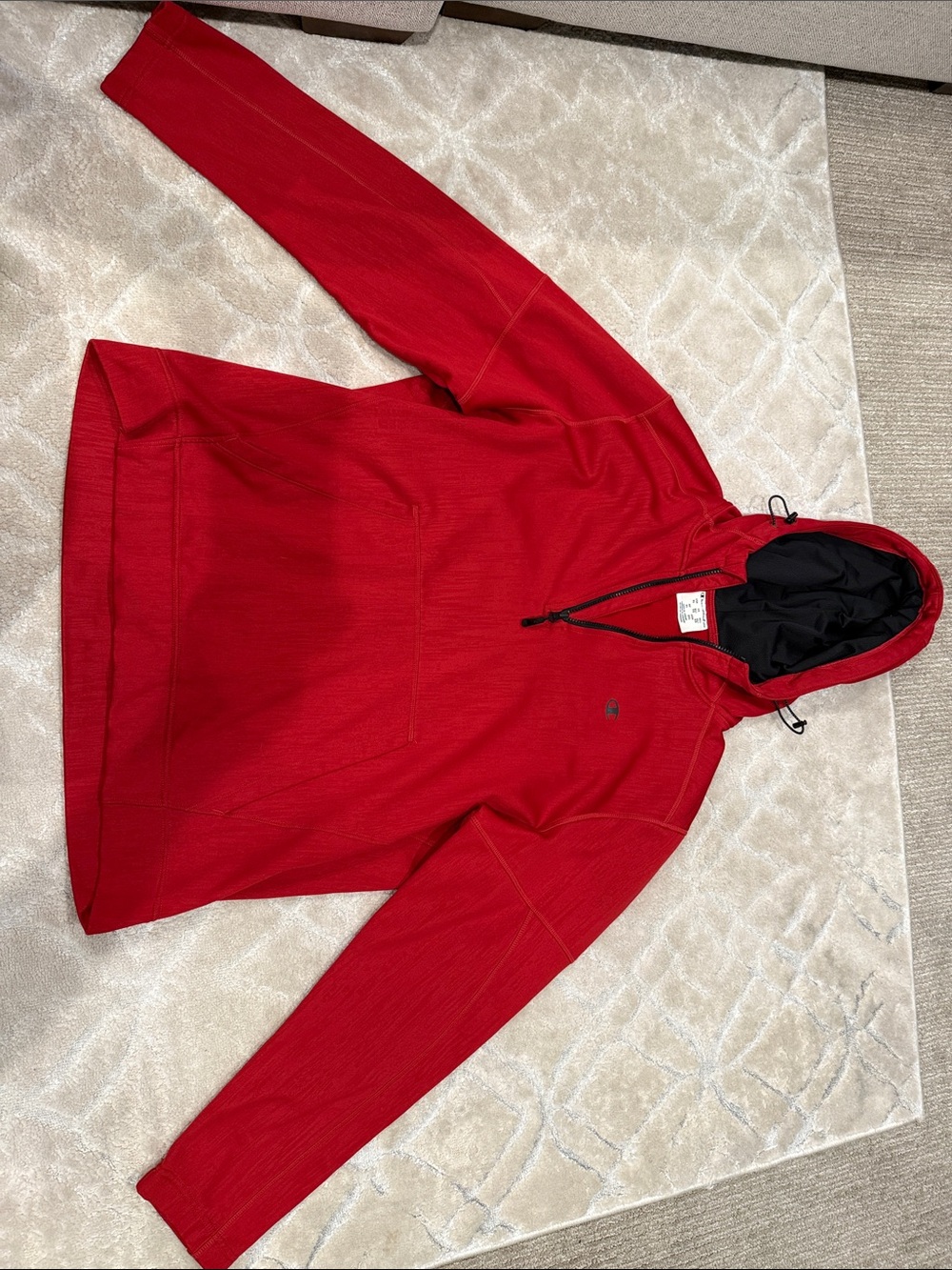 Champion Red Half-Zip Hoodie Pullover
